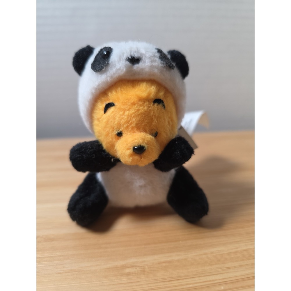 VTG Disney Winnie The Pooh Rare Panda Toy Plush Keychain